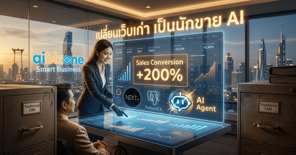 ทำไม WordPress ถึงไม่ใช่คำตอบ? ยกระดับธุรกิจด้วย Modern Stack + AI ที่เรียนรู้และขายเก่งกว่าพนักงานดีเด่น
